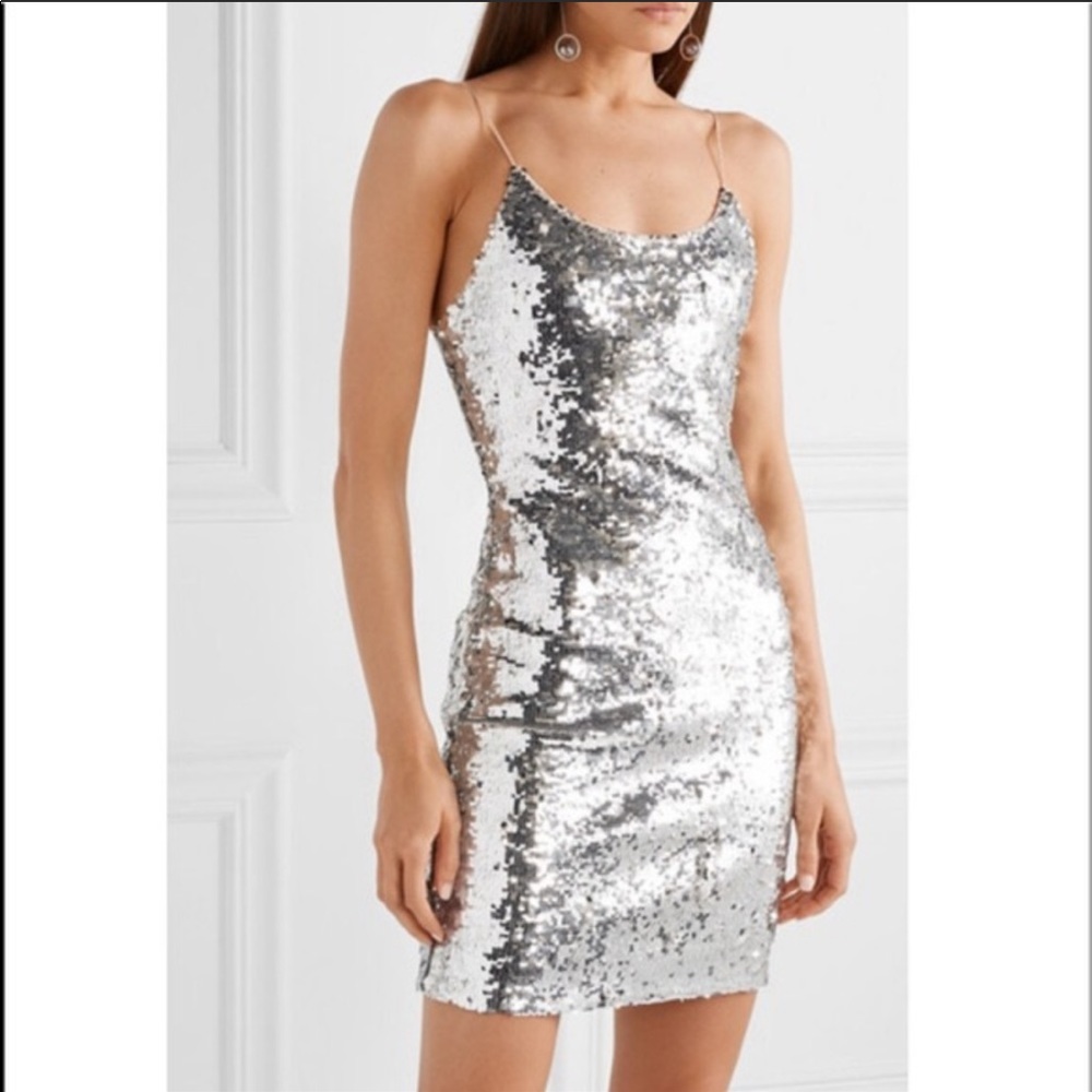 Alice + Olivia Giselle Sequin Tulle Mini Dress NWT - Picture 2 of 16